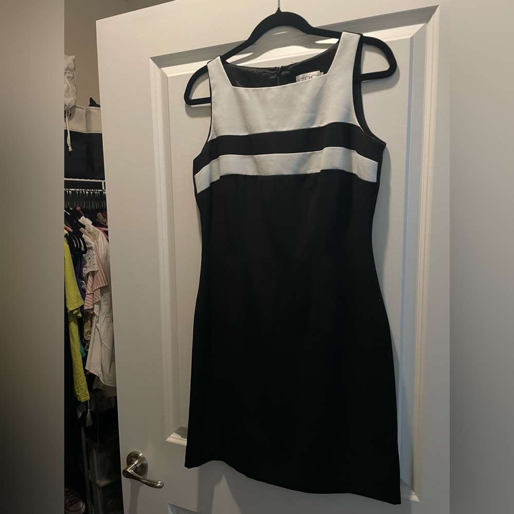 VTG 90s CDC black And White Dress - Fran Fine inspired